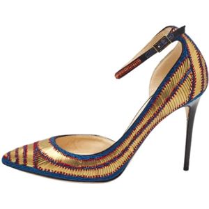 Jimmy Choo Pre-owned, Pre-owned Fabric heels Geel, Dames, Maat:37 EU