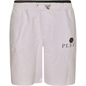 Philipp Plein, Korte broeken, Heren, Wit, XL, Casual Shorts