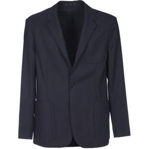 PS By Paul Smith, Blauwe Wollen Jas - Ss 23 Collectie Blauw, Heren, Maat:M