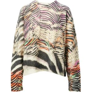 Lala Berlin, Blouses & Shirts, Dames, Veelkleurig, L, Wol, Trendy Zebra Mohair Sweater