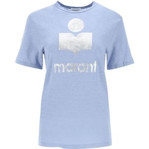 Isabel Marant Étoile, Tops, Dames, Blauw, M, Linnen, T-Shirts
