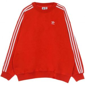 Adidas, Klassieke Rode Oversized Sweater Rood, Dames, Maat:L