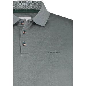 State of Art, Tops, Heren, Groen, M, Katoen, Groen poloshirt korte mouw