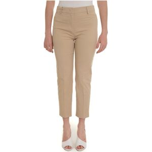 Max Mara Weekend, Broeken, Dames, Beige, S, Katoen, Cecco Klassieke Broek - Dames Capribroek