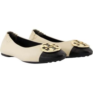 Tory Burch, Schoenen, Dames, Beige, 38 EU, Leer, Leather flats