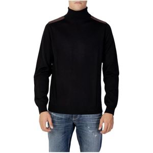 Antony Morato, Zwarte Coltrui Gebreide Kleding Zwart, Heren, Maat:S