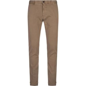 Incotex, Broeken, Heren, Bruin, W33, Katoen, Bruine Slim Fit Chino Broek