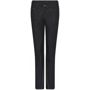 C.Ro, Jeans, Dames, Zwart, 4Xl, Katoen, Emma Pin-Tuck Broek - Indigo Blauw