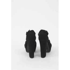 Miu Miu Pre-owned, Pre-owned, Dames, Zwart, 37 EU, Suède, Pre-owned Suede heels