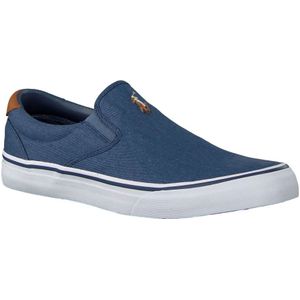 Ralph Lauren, Schoenen, Heren, Blauw, 40 EU, Blauwe Lage Sneaker Thompson