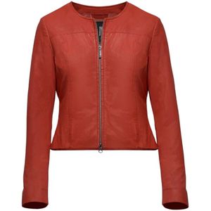 BomBoogie, Jassen, Dames, Rood, 3Xl, Leer, Rode Winterjassen