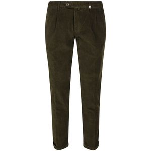 Myths, Comfortabele Corduroy Broek Groen, Heren, Maat:S