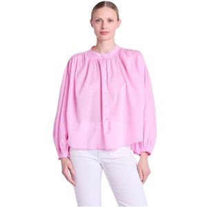 Berenice, Blouses & Shirts, Dames, Roze, M, Katoen, Country Wijde Shirt
