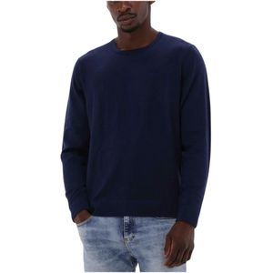 Calvin Klein, Truien, Heren, Blauw, 2Xl, Superior Wool Crew Neck Sweater