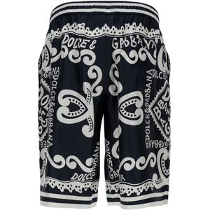 Dolce & Gabbana, Korte broeken, Heren, Blauw, L, Casual Shorts