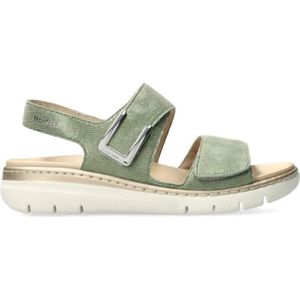 Mephisto, Schoenen, Dames, Groen, 36 EU, Leer, Flat Sandalen