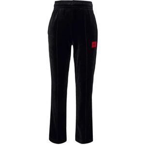 Hugo Boss, Broeken, Dames, Zwart, L, Velvet Pant Lange broek