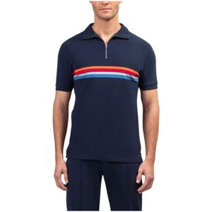 Ron Dorff, Tops, Heren, Blauw, L, Katoen, Polo Shirts