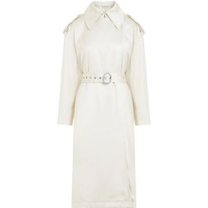 Jil Sander, Mantels, Dames, Beige, S, Beige Viscose Trench Coat