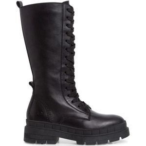 Tamaris, Schoenen, Dames, Zwart, 40 EU, Leer, Zwarte Casual Veterschoenen