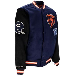 Mitchell & Ness, Jassen, Heren, Blauw, M, Wol, Chicago Bears Legacy Varsity Jacket