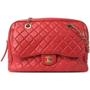Chanel Vintage, Pre-owned, Dames, Rood, ONE Size, Leer, Pre-owned Leather chanel-bags