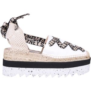 Stella McCartney, Gaia Platform Espadrilles Wit, Dames, Maat:37 EU