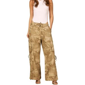 Mason's, Camouflage Cargo Jogger Broek Bruin, Dames, Maat:M