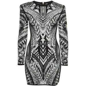 Balmain Pre-owned, Pre-owned, Dames, Wit, M, Pre-owned Knit dresses