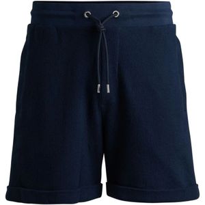 Hugo Boss, Korte broeken, Heren, Blauw, M, Donkerblauwe Shorts voor Mannen