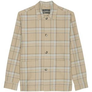 Marc O'Polo, Camp Overshirt Beige, Heren, Maat:M