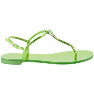 Giuseppe Zanotti, Verstelbare Enkelband Sandalen Groen, Dames, Maat:40 EU