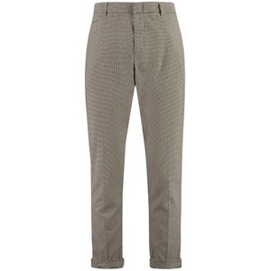 Dondup, Broeken, Heren, Beige, W30, Katoen, Prince-of-Wales Geruite Broek