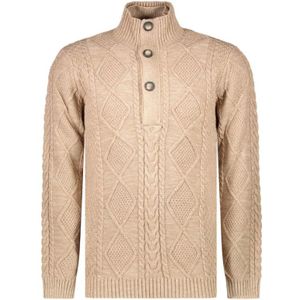 Cars, Truien, Heren, Beige, XL, Gebreid Knopen Khaki Beige Freewear