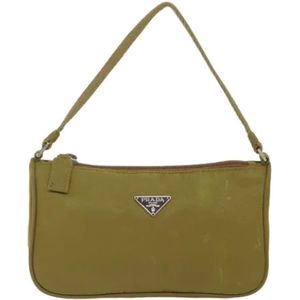 Prada Vintage, Pre-owned Fabric clutches Groen, Dames, Maat:ONE Size