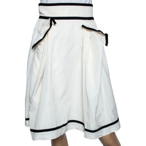 Yves Saint Laurent Vintage, Pre-owned Cotton bottoms Wit, Dames, Maat:M