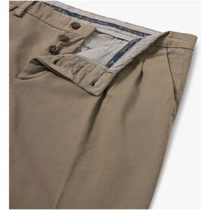 Brooks Brothers, Broeken, Heren, Bruin, W32, Katoen, Taupe Stretch Katoenen Chinos