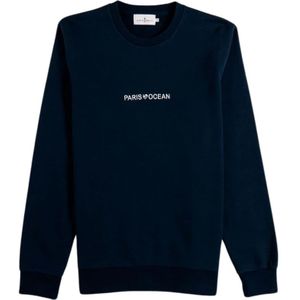 Cuisse de Grenouille, Sweatshirts & Hoodies, Heren, Blauw, L, Katoen, Navy Organisch Katoenen Sweatshirt