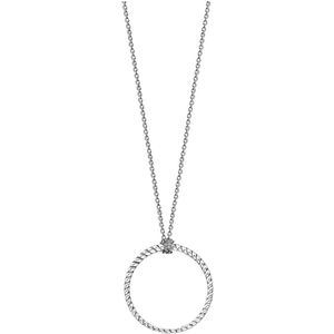 Thomas Sabo, Charm Carrier Cirkel Ketting Zilver Grijs, Dames, Maat:ONE Size