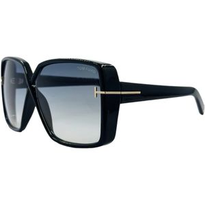 Tom Ford, Accessoires, Dames, Zwart, ONE Size, Vierkante zonnebril Zwarte gradientlenzen