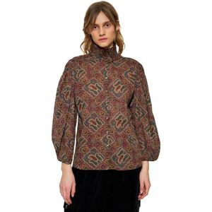 Antik Batik, Zina print blouse Veelkleurig, Dames, Maat:XS