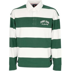 Tommy Hilfiger, Tops, Heren, Groen, S, Relaxed Varsity CB Rugby Ext Polo