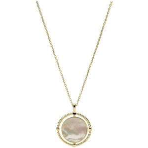 Fossil, Val Ketting Wit Goud Roestvrij Staal Geel, Dames, Maat:ONE Size