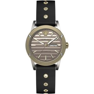 Versace, Theros Automatisch Leren Horloge Veelkleurig, Heren, Maat:ONE Size