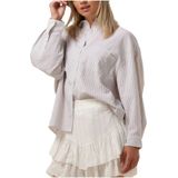 Colourful Rebel, Blouses & Shirts, Dames, Beige, L, Gestreepte Blouse met Dropped Shoulder