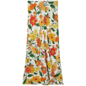 Stella McCartney, Bloemenprint Midi Rok Veelkleurig, Dames, Maat:2XS