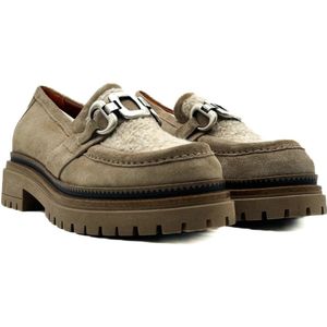 Mjus, Schoenen, Dames, Beige, 40 EU, Beige Loafers Herfst Winter Collectie