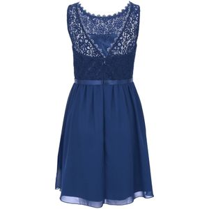 vera mont, Kleedjes, Dames, Blauw, S, Chiffon, Kanten cocktailjurk