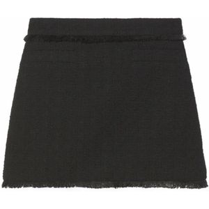 Proenza Schouler, Rokken, Dames, Zwart, XS, Tweed, Zwarte Tweed Mini Rok