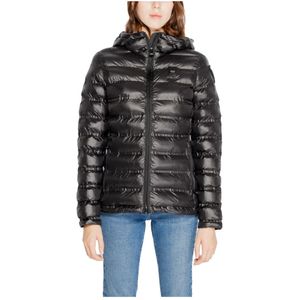 Blauer, Jassen, Dames, Zwart, S, Zwarte Hooded Ritsjas Vrouwen Herfst/Winter